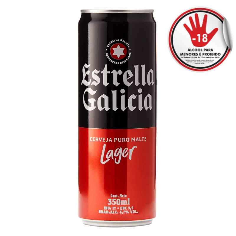 Cerveja Estrella Galicia Lt 350Ml