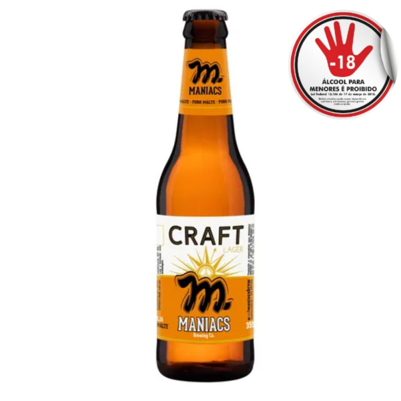 Cerveja Maniacs Craft Lager Ln 355Ml