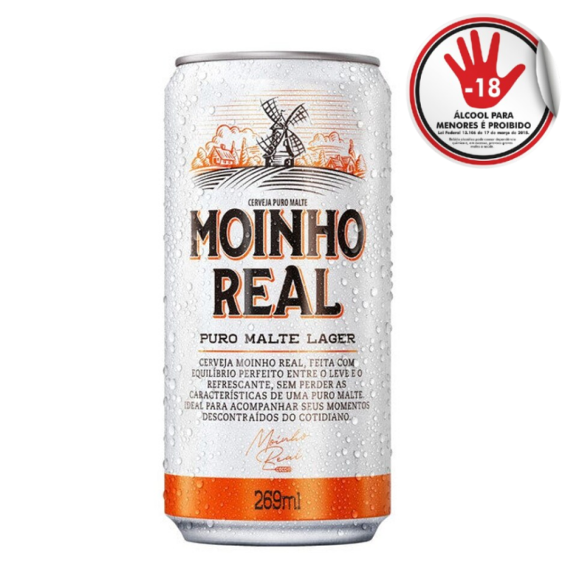 Cerveja Moinho Real Puro Malte  Lager Lt 269Ml