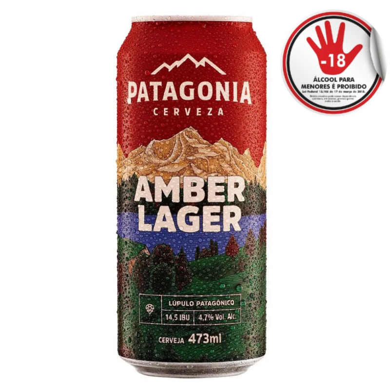 Cerveja Patagonia Amber Lager Lt 473Ml