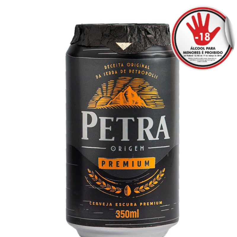 Cerveja Petra Premium Escura Lt 350Ml