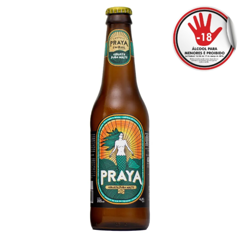 Cerveja Praya Puro Malte Ln 355Ml