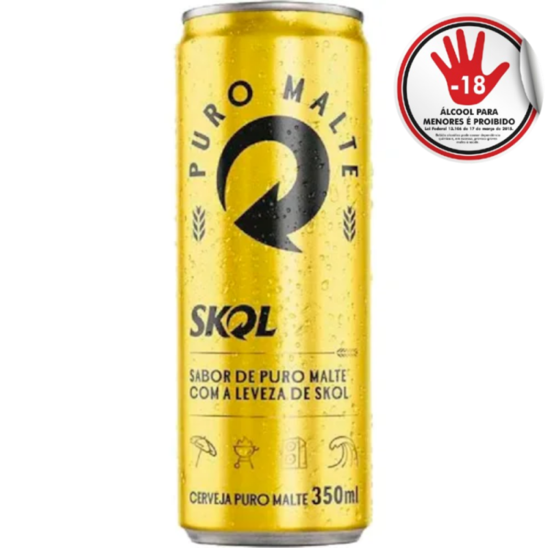 Cerveja Skol Puro Malte 350Ml