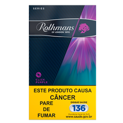 Cigarro Rothmans Click Purple Box