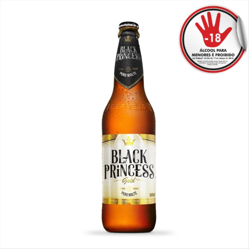 Cerveja Black Princess Gold Rt 600Ml