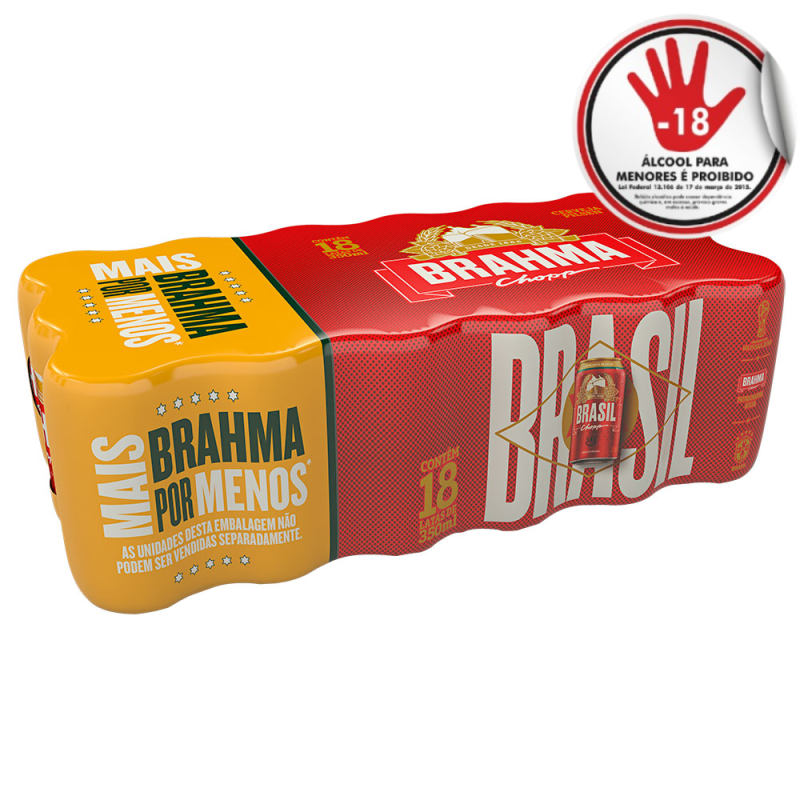 Cerveja Brahma Chopp Lata 350Ml Sh 18 Multipack