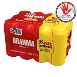 Cerveja Brahma Chopp Lt 473Ml Sh C/12 Npal Multpack 12